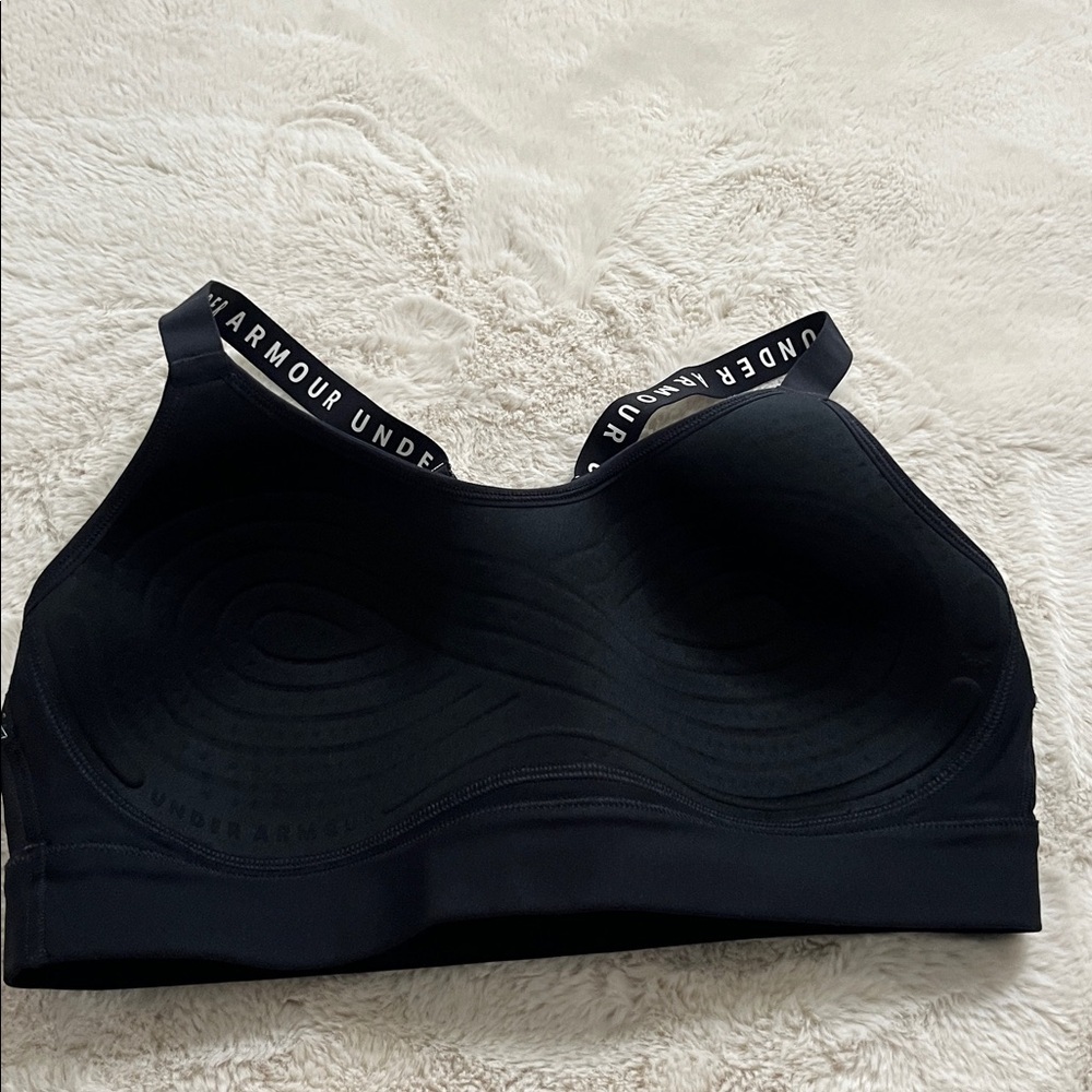 Under Armour Women's Midnight Black Sports Bra - Picture 6 of 7